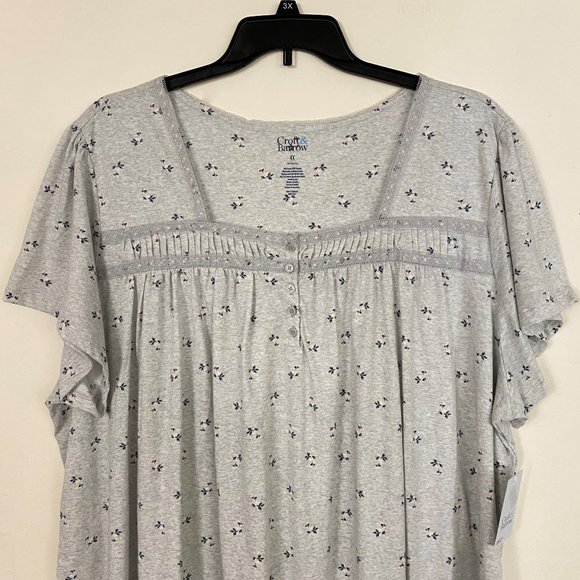 Croft & Barrow Cotton blend Short Sleeve Nightgown 3X - Picture 5 of 9
